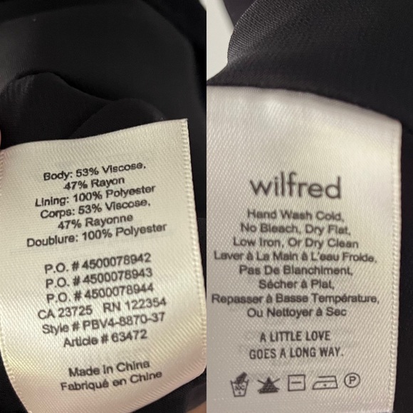 Aritzia Wilfred Black Angelique Dress - Picture 9 of 9